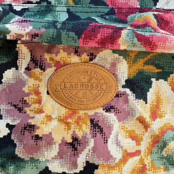 Vintage floral Lacrosse book bag - Picture 2 of 2